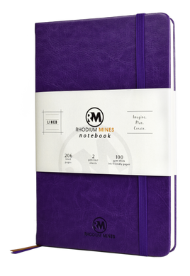Rhodium Mines® Lined Notebook (Purple)